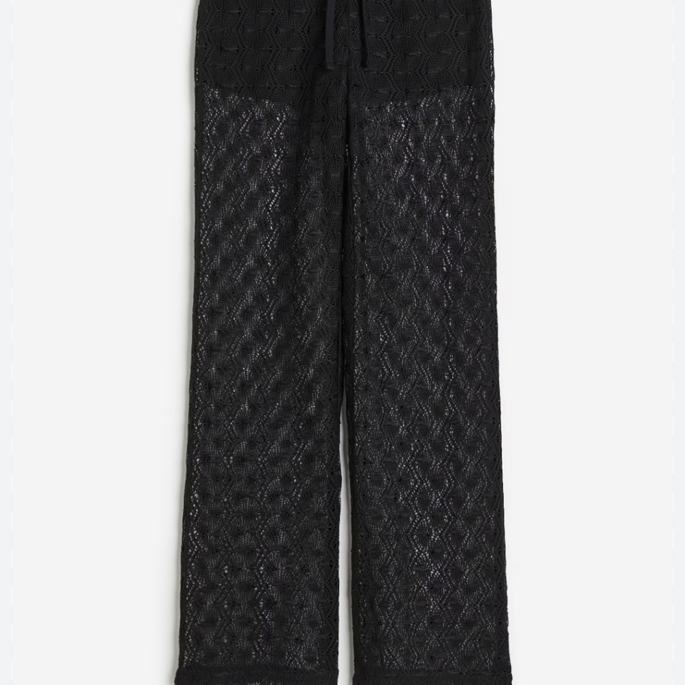 Elegant Black Lace Pants